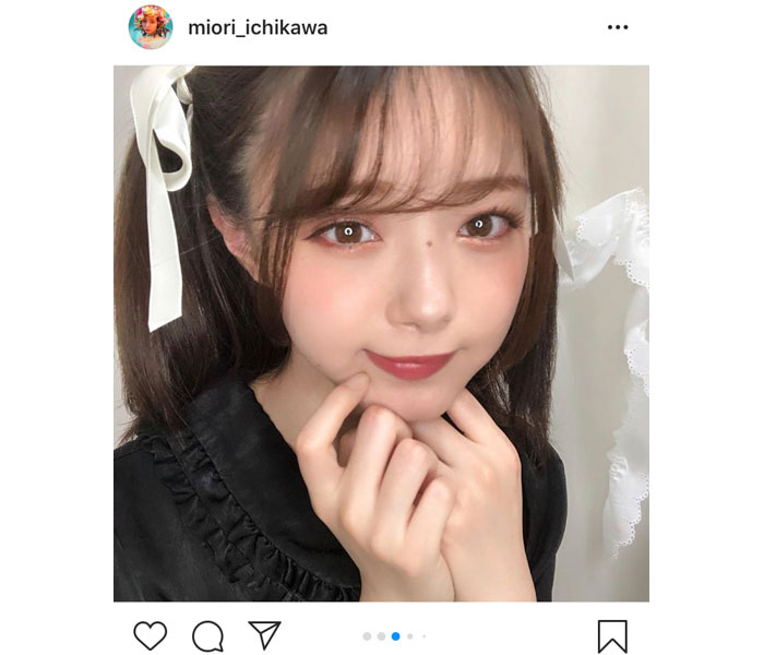 市川美織、ゴスロリ「地雷メイク」に大絶賛「可愛すぎて過呼吸になっちゃうよ」