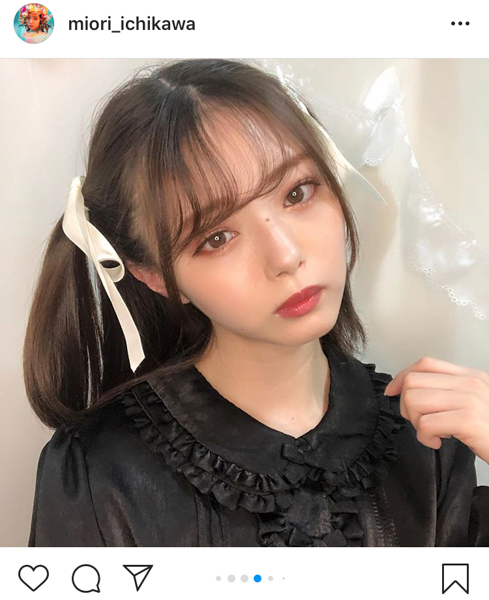 市川美織、ゴスロリ「地雷メイク」に大絶賛「可愛すぎて過呼吸になっちゃうよ」