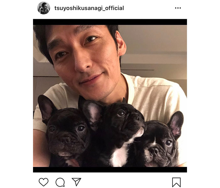 草なぎ剛、子犬との写真から溢れる父性「かわいいが大渋滞」「元気にすくすく育ってね」