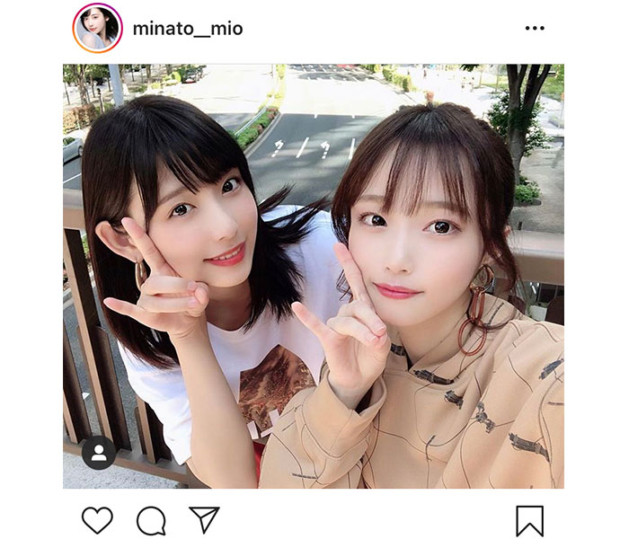 #ババババンビ 水湊みお＆岸みゆの「バンビポーズ」2ショットに「姉妹みたい」「俺の最強コンビ」と反響