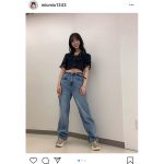 AKB48 下尾みう、ヘソ出し全身コーデを披露！「おなか出しカワイイ」「すごいオシャレ」と反響