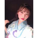 AKB48 福岡聖菜、ツイッター4周年で爽やか浴衣ショットを公開「赤らめた頬キレイです」「風情を感じます」