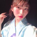 AKB48 福岡聖菜、ツイッター4周年で爽やか浴衣ショットを公開「赤らめた頬キレイです」「風情を感じます」