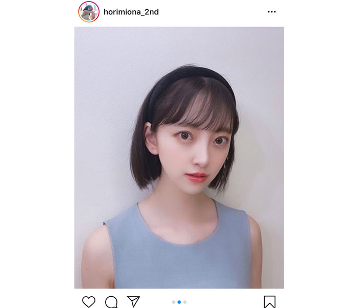 乃木坂46 堀未央奈、ショートボブ＆カチューシャ姿に「やっぱりかわいい」「似合うって羨ましすぎます」