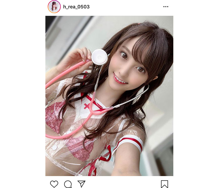花咲れあが透け感ナースコスプレを紹介！「これはえちかわですね」