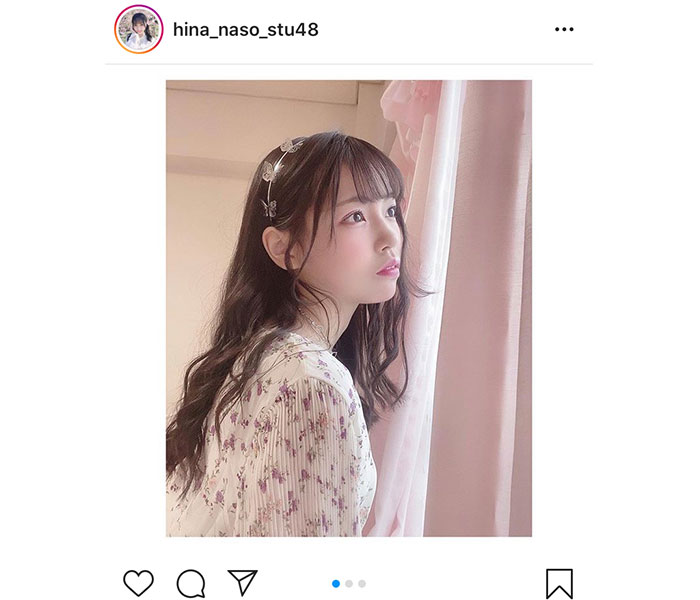 STU48 岩田陽菜、ガーリーファッション投稿に「プリンセス級に可愛いね」と反響も
