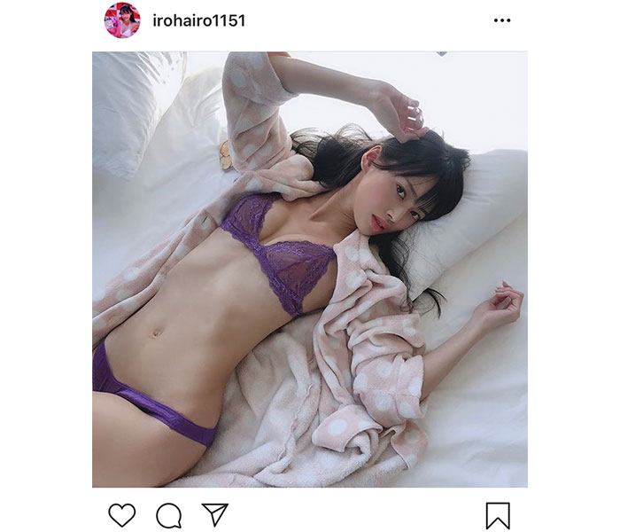 藤田いろは、美くびれがセクシーなはだけランジェリーショット披露！「最高のくびれですね」