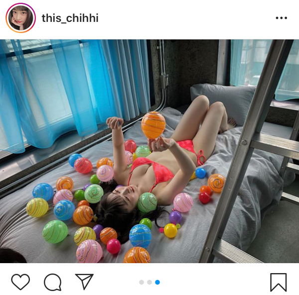 NMB48 川上千尋、可愛いが凝縮された鮮烈ビキニオフショットにくびったけ！「今日も可愛い過ぎ」「究極に可愛いです」