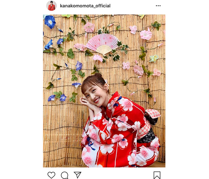 ももクロ 百田夏菜子、艶やかな“オン眉”浴衣ショットに「最高」「一緒に祭り行きてぇ」と絶賛の声