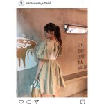 大和田南那、涼し気なポニテワンピ姿が話題「全部可愛い」「お嬢さまみたい」