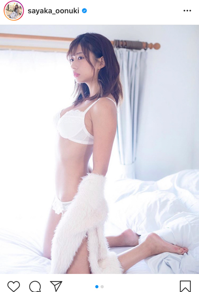 大貫彩香、スタイル抜群のヘルシーランジェリーショットに悶絶「素敵な角度」「圧倒的にかわいいよね」