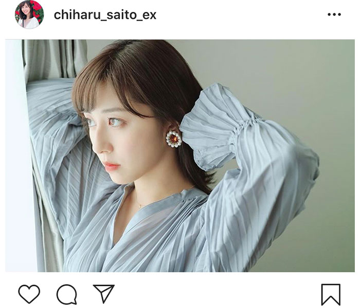 斎藤ちはるアナウンサー、妹まりな撮影の真剣な眼差しに「キリッとした表情も美しい！」「美人度の高さがよくわかる」