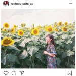 斎藤ちはるアナウンサー、向日葵に囲まれたサマーショットに反響！「向日葵とちはるさんお似合いです」