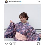 SKE48 斉藤真木子、新作の浴衣で「オンライントーク会」！帯の仕上げに感じる同期の絆