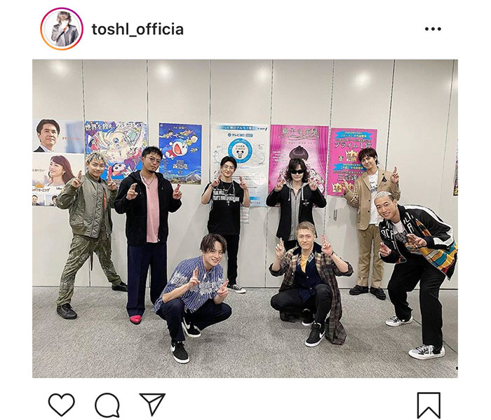 Toshl、「Mステ」共演のGENERATIONSに好印象！「本当に礼儀正しい」