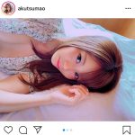 阿久津真央、パジャマからあらわの美バストショットに釘付け！「たまらないなぁー！」