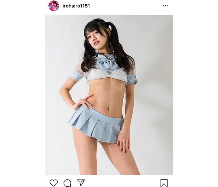 藤田いろは、美くびれがセクシーなツインテールショット公開「スタイル抜群ですね」