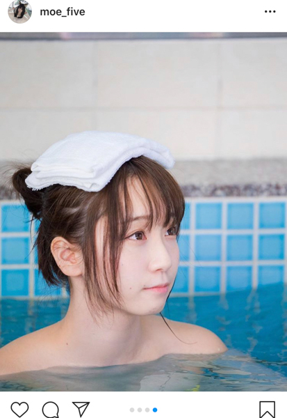伊織もえ、待望の「湯けむり女子」写真集のオフショット公開「色っぽくってめっちゃ可愛いね」