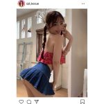 サイバージャパンダンサーズ・KOZUEが超ミニデニムの美脚披露！「好きが溢れすぎて止まりません！」