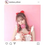 AKB48 込山榛香、ガーリーな赤白水着ショットにファン悶絶！「かわいい！天使！！」「可愛すぎてキュン死した」