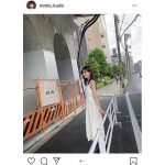 工藤美桜、ノースリーブ の白ワンピ姿に「爽やかな感じ」「 ぽけっと顔も可愛い〜」と反響
