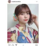 SKE48 北野瑠華、凛とした雰囲気の大人浴衣ショットに絶賛の声「和風美人」「艶っぽい」