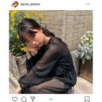 大友花恋、「よく見たら、透けている」シースルーの黒ワンピースコーデを公開