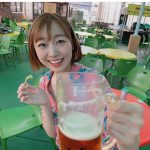SKE48 須田亜香里、初ビアガーデンでビールに大はしゃぎ！「飲みっぷり超すき！」「公演とは違ういい表情」