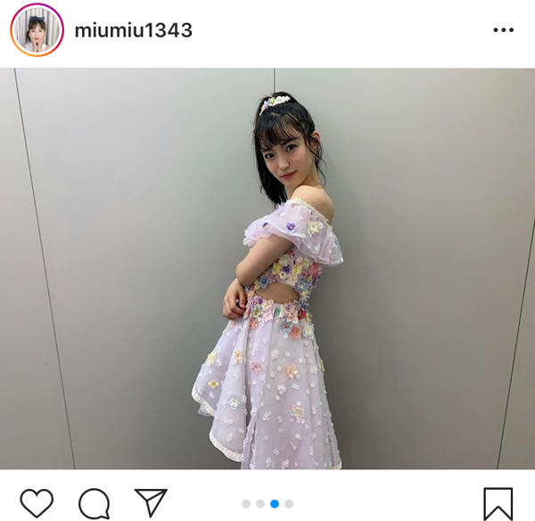 AKB48 下尾みう、肩出しのステージ衣装で夏のステージを満喫！「似合っているね！」「衣装着てるとより良い」