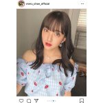 HKT48 田島芽瑠のオフショル爽やか私服ショットに「大人っぽくて可愛い」と絶賛の声