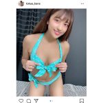 グラビアアイドル・徳江かな、プールに着て行きたい鮮やかビキニ披露！「こんな彼女連れてプールにいきたいな」