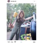 土屋炎伽、ノリノリで楽しむバーベキューショット公開！「めちゃくちゃ可愛い」「本当に美人さん」