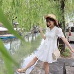 HKT48 田島芽瑠、清楚なホワイトコーデで福岡・柳川デート気分！「セレブのめるちゃん」「何よりの癒し」