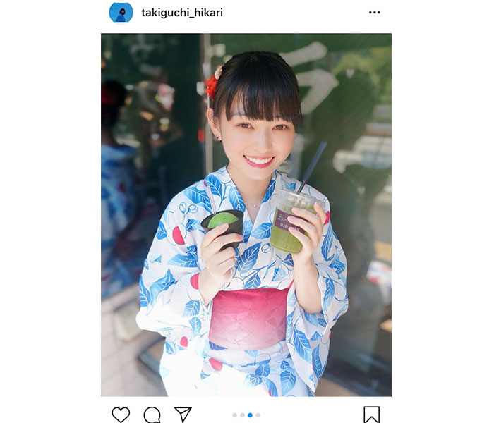 滝口ひかり、今年初の浴衣姿を披露「捧げます」