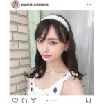 NMB48 梅山恋和、プリンセスのようなパールカチューシャコーデを紹介「おもちプリンセスお美しいです」