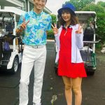 内田理央、グリーンに映える赤ウェアで生脚も披露！「僕の心にホールインワン」