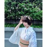 吉岡里帆、爽やか浴衣の“どんぎつね”ショットに「似合ってます」「透明感がすごい」と歓喜の声