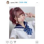 元NMB48・肥川彩愛、ポニーテール制服姿を披露　「同じクラスにいたら、確実に告ってるわ」