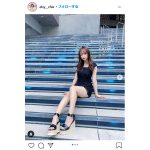 アイドルグループelsy・愛森ちえが美脚あらわな私服姿を披露！「可愛い靴にミニスカ姿が似合ってる」