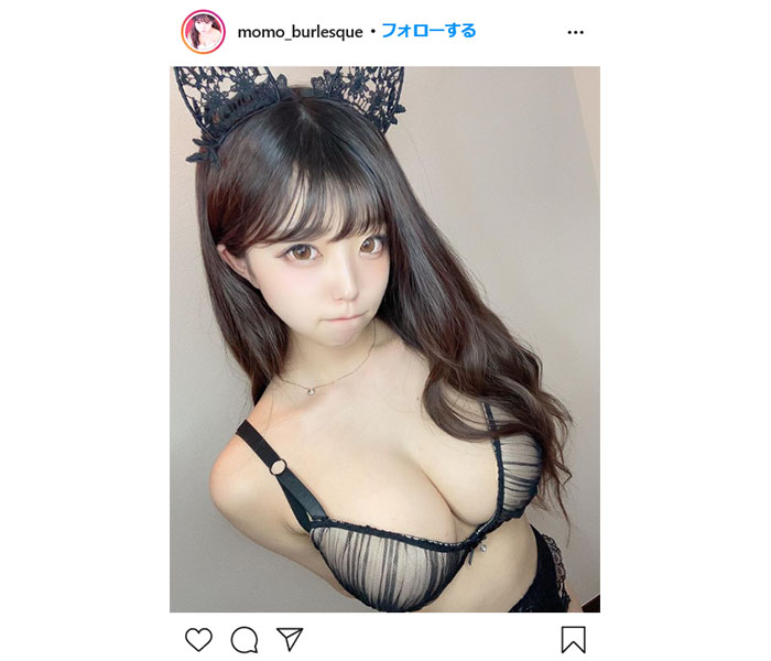 バーレスク東京・もも、何か訴えるようなセクシーショットに「天使かってぐらい可愛い」と歓喜の声！