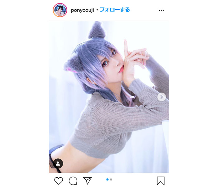 美ボディコスプレイヤー・ぽにょ皇子がセクシー狼コスプレ姿を披露「狼さんとの内緒だぞ」