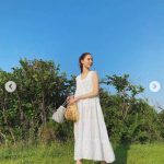 新木優子、夏らしい涼し気コーディネートを披露「もう秋が近づいてきてるので夏服ラストスパート‼︎」