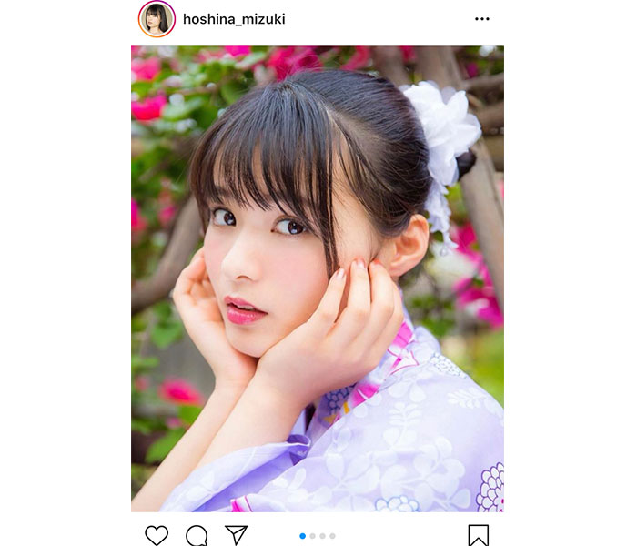 星名美津紀の浴衣で見つめる親近感ショットに反響「一緒に夏祭り行きたい」