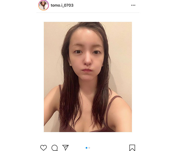 板野友美、モチモチ素肌のすっぴんショットに反響！「すっぴん天使」「オデコが可愛い！」