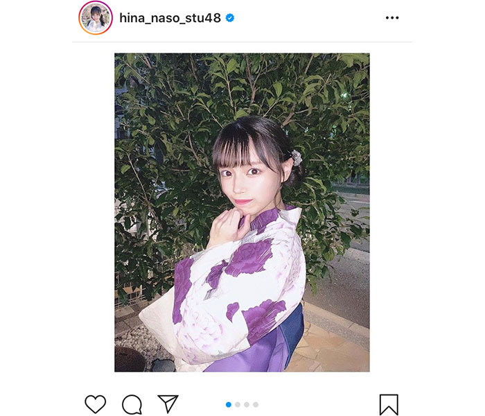 STU48 岩田陽菜、今年最後の浴衣姿をお届け「どんどん素敵になってる」
