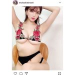 森咲智美、挑発的な視線の花柄ランジェリー！「素敵な花柄」「可愛いし素晴らしい」