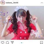 HKT48 村上和叶、“最強ツインテール”な生写真のウェイトレスオフショット公開！「ビックリするほど似合ってる」
