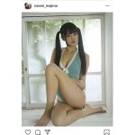真島なおみ、ロングツインテールの“ロリ”グラビアに反響！「愛くるしい」「美脚！」