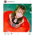 もえのあずき、黒レースのセクシービキニカットに「刺激が強すぎる」