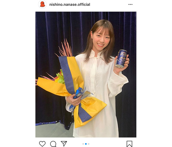 西野七瀬の赤頬ほろ酔いショットに歓喜の声！「なぁちゃんとビール飲みたい」
